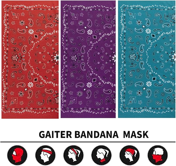 Neck Gaiter Face Cover Bandana Mask Scarf, Breathable Sun& Dust-proof for Cycling Running Fishing Hiking