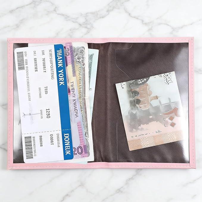 4 Pcs Ultra Slim Passport Wallet, PU Leather Passport Cover, Passport-Holders Blocking-Passport Cover Case for Credit Card Cash Air Ticket