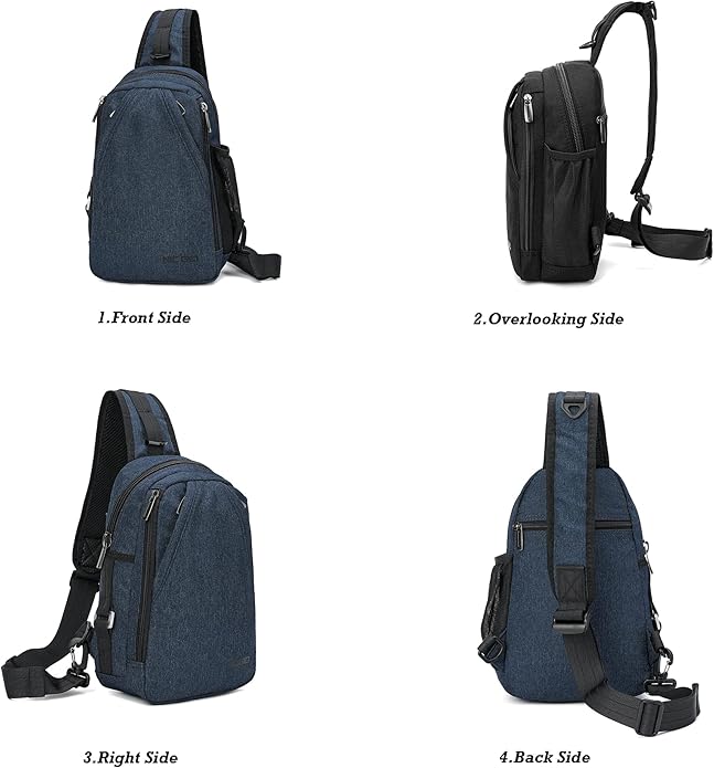 NICGID Sling Bag Chest Shoulder Backpack Crossbody Bags for Tablet Laptop Outdoor Hiking Men Women
