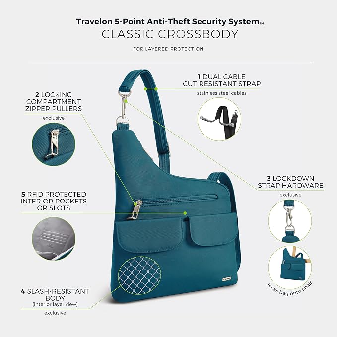 Travelon Anti-Theft Classic Crossbody Bag