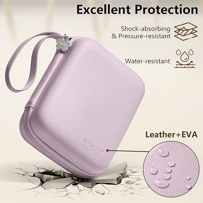 Charger Case for Macbook, Portable Tech Electronic Organizer Bag, Small Travel Storage Pouch for Laptop Accessories, MacBook Power Adapter, Charging Cords, USB Drives, Power Bank (Purple, L)