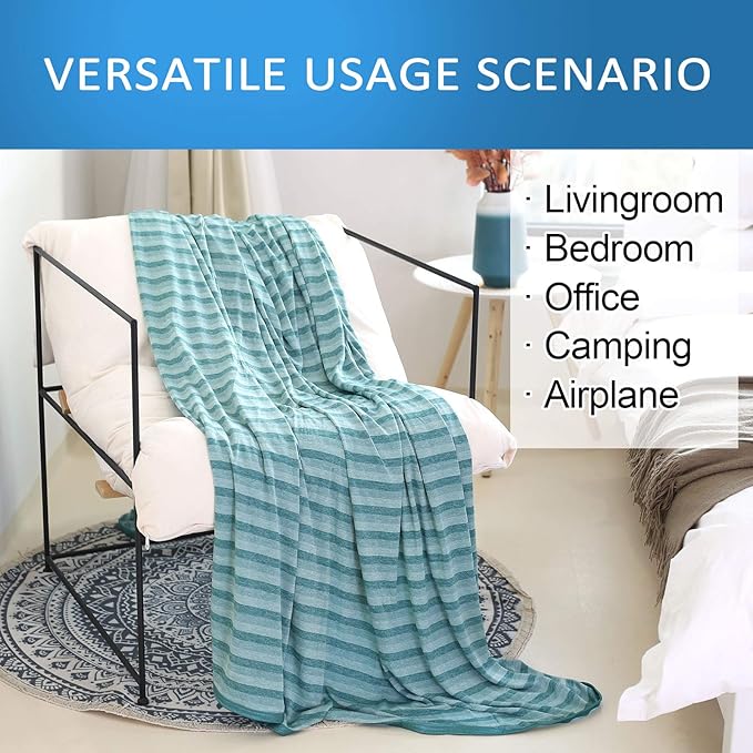 Ailemei Direct Cooling Blanket for Hot Sleepers, Double Sided Cold Effect, Twin/Full Size Lightweight Breathable Summer Blankets for Bed, Transfer Heat to Keep Body Cool for Night Sweats,60"x90"