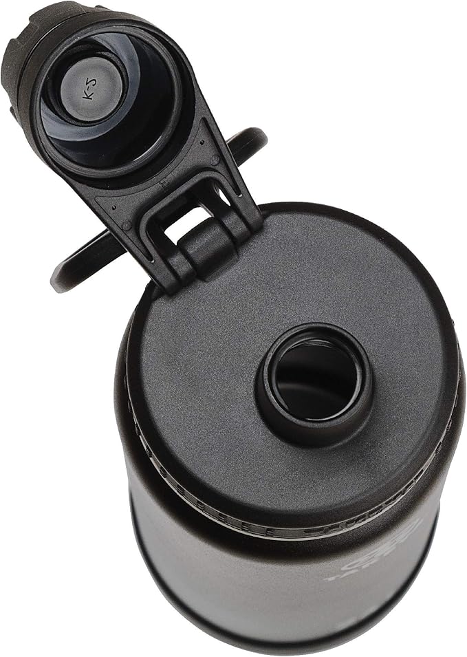 Takeya Actives Insulated Stainless Steel Water Bottle with Spout Lid, 18 Ounce, Onyx