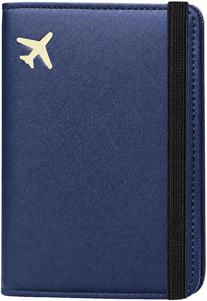 ZOPPEN Passport Holder Wallet, Passport Cover Travel Wallet Women Travel Essentials Accessories Document Organizer Travel Must Haves Rfid Blocking Cover Case for Women and Men, Blue