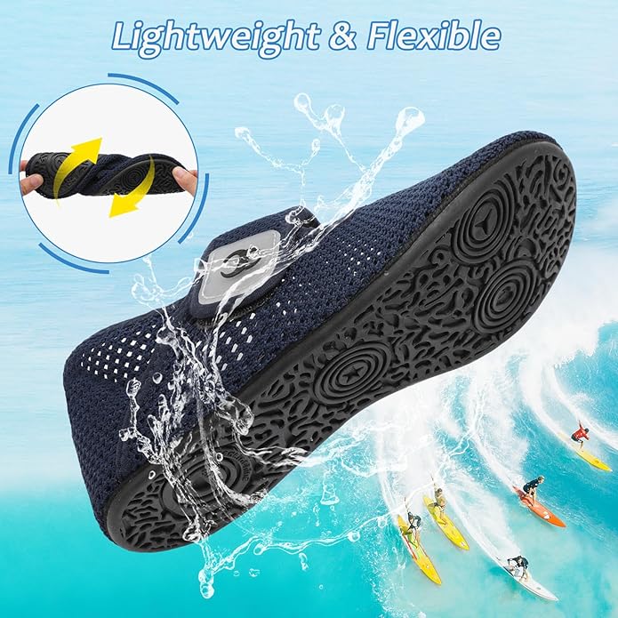 Water Shoes for Women Men Barefoot Beach Swim Aqua Socks Summer Wide Slides Sandals Quick Dry Pool River Sea Sock Shoes