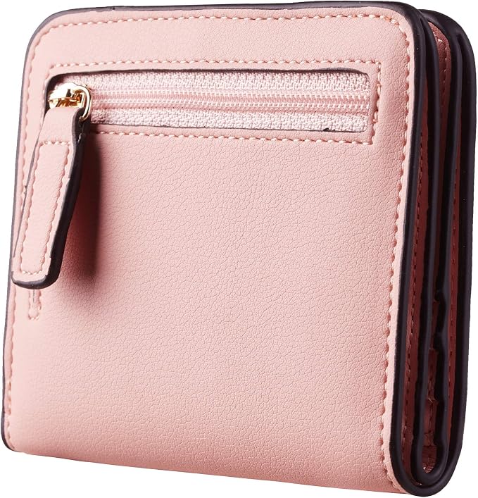 Toughergun Women’s Small Slim Leather Wallet with RFID Protection, Compact Bifold Mini Purse with Clear ID Window