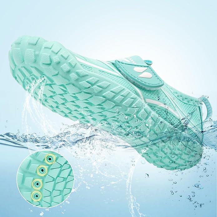 Stelle Kids Water Shoes Wide Toe Box Barefoot Quick Dry Non-Slip Aqua Shoes for Boys Girls Toddler Beach Swim Pool