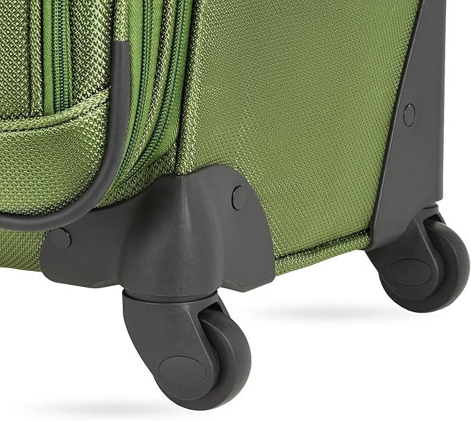 SWISSGEAR Sion Softside Expandable Spinner Luggage Durable Lightweight Travel Suitcase, Evergreen, 2-Piece Set (Carry-On/Large)