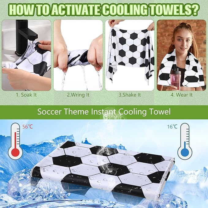 Peryiter 12 Counts Mini Cooling Towel, 30" x 9" Baseball Softball Soccer Golf Sweat Towel, Breathable Chilly Rag, Microfiber Sport Rags for Team Gym Running Coach Gift