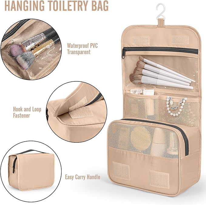 Veken 8 Set Packing Cubes for Travel Essentials,Anti-Wrinkle Buckled Suitcase Organizer for Shoe & Toiletry Bag,Carry On Luggage Bag for Airplane & College Dorm Room Accessories,Women Men Gifts