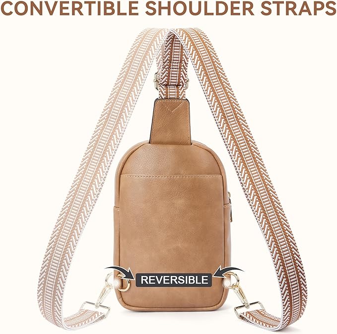 BOSTANTEN Sling Bag Crossbody Bags for Women Trendy Crossbody Purse Leather Chest Bag