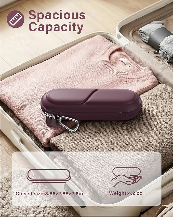 ProCase Toothbrush Travel Case for Oral-B/Oral-B Pro 1000 1500 5000 7000 7500 6000 9600/Philips Sonicare 4100 5100 1100 6100 5300 Oral-B iO Electric Toothbrush Portable Hard Container -Plum