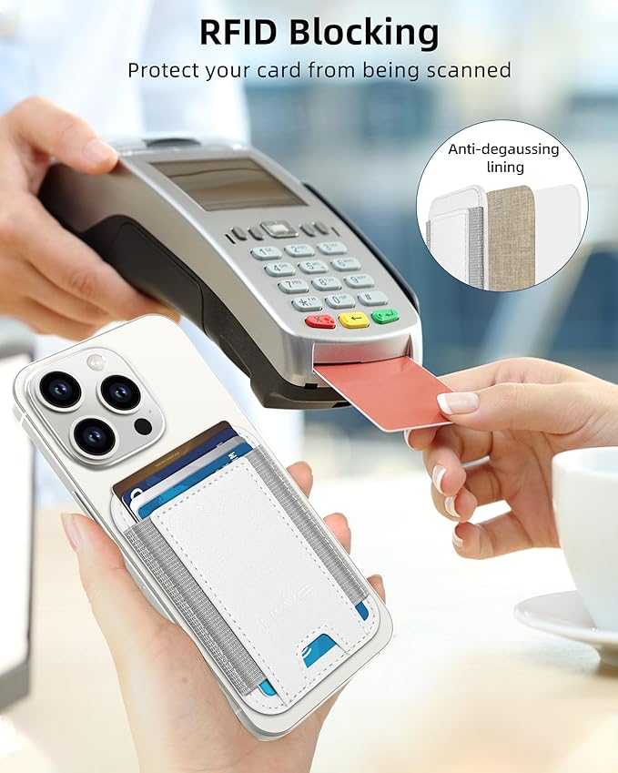 HiWe for MagSafe Wallet: 7-Card Holder, RFID Blocking, Strong Magnet for iPhone 12-17 Series, Slim, 1 Slot