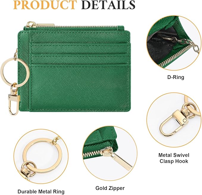 Sodsay Card Case Slim Front Pocket Wallet for Women Credit Card Holder with Keychain | Slim, Credit Card Holder, Front Pocket, with Keychain | Slim