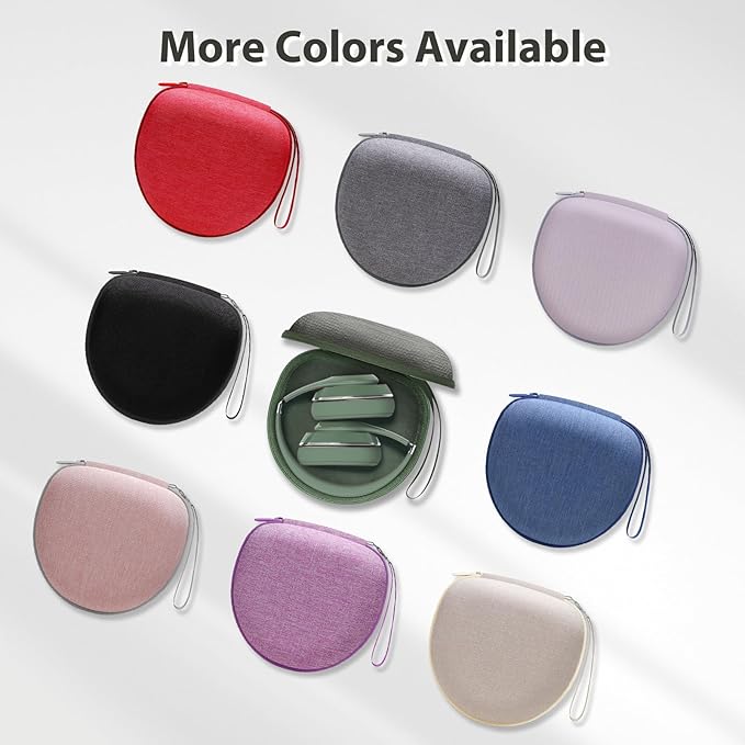 Headphone Headset Case for JLab JBuds Lux ANC/JLab Go Lux ANC/TOZO HT3/Beats/JBL/BERIBES/Picun/KVIDIO Noise Cancelling Over-Ear Foldable Headphone, Dark Green