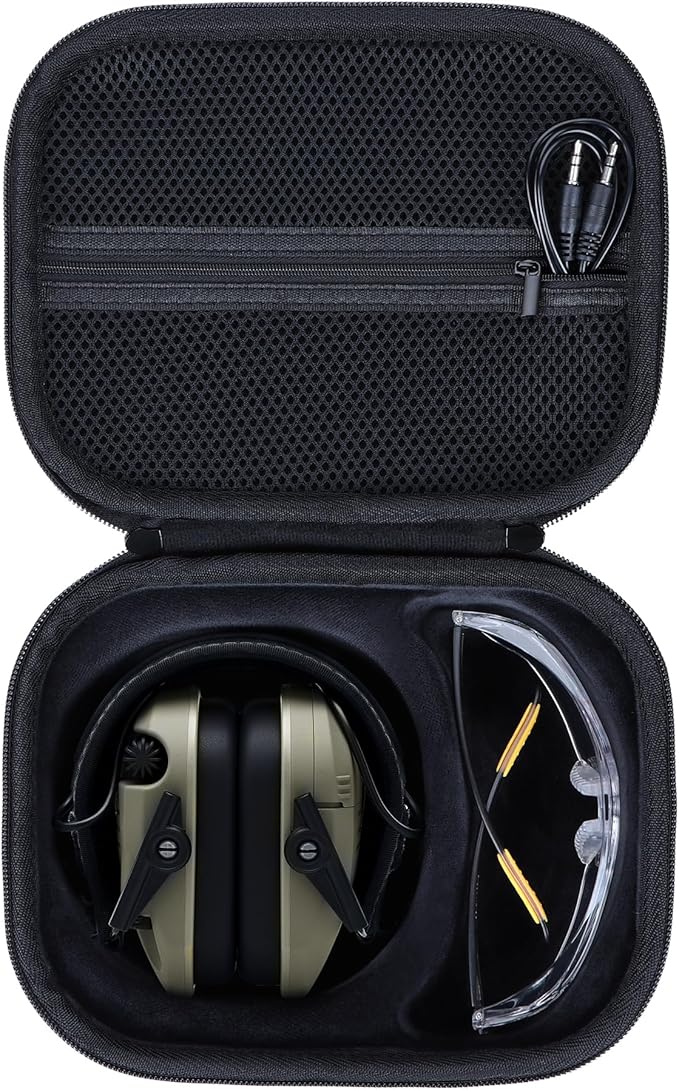 Lebakort Storage Case Compatible with Walkers Razor Slim/Howard Leight Honeywell Impact Sport/PROHEAR 066 030 Electronic Shooting Earmuffs Hearing Protection Muffs
