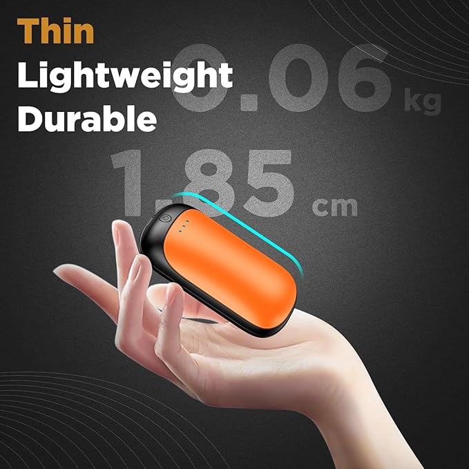 2 Pack Hand Warmers Rechargeable, Portable Electric Hand Warmers Reusable, USB 2 in 1 Handwarmers, Outdoor/Indoor/Warm Gifts for Men Women Kids