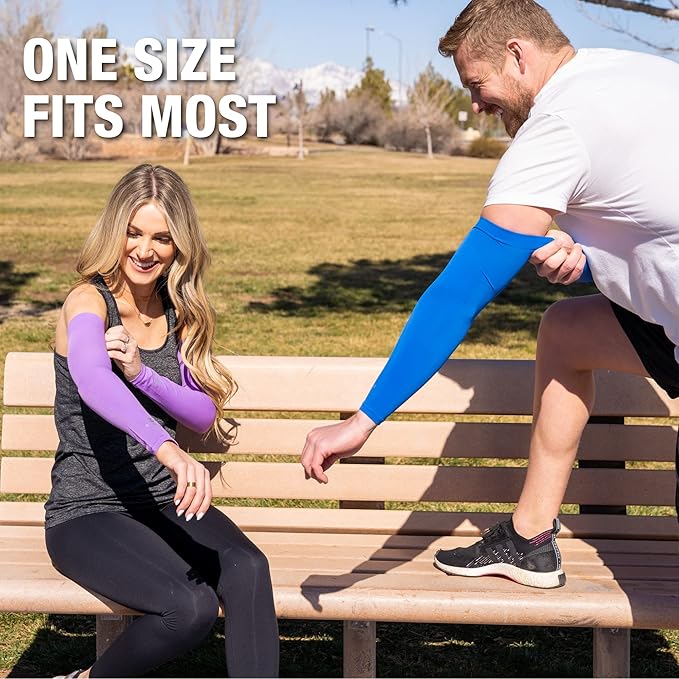 SportsTrail Cooling Arm Sleeves for Men & Women – Breathable, UV Sun Protection, Sports Arm Sleeves for Women, Men & Youth
