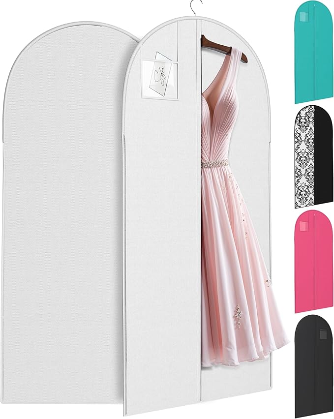 White Suit, Dress and Gown Garment Travel Bags - 54" x 24" - With Large Window