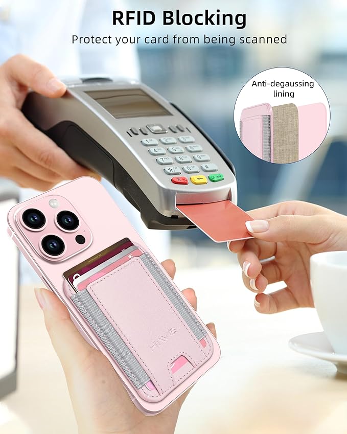 HiWe for MagSafe Wallet: 7-Card Holder, RFID Blocking, Strong Magnet for iPhone 12-17 Series, Slim, 1 Slot
