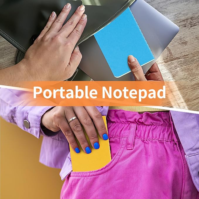 Hoiny 24 Pack Mini Pocket Notebook, 3.5 X 5.5 Inch Lined Small Journals for Kids, Colorful Cover Notepads for Traveler, Students, School Supplies, 30 Sheets/60 Pages, Memo Pad, Tiny Note Book Bulk