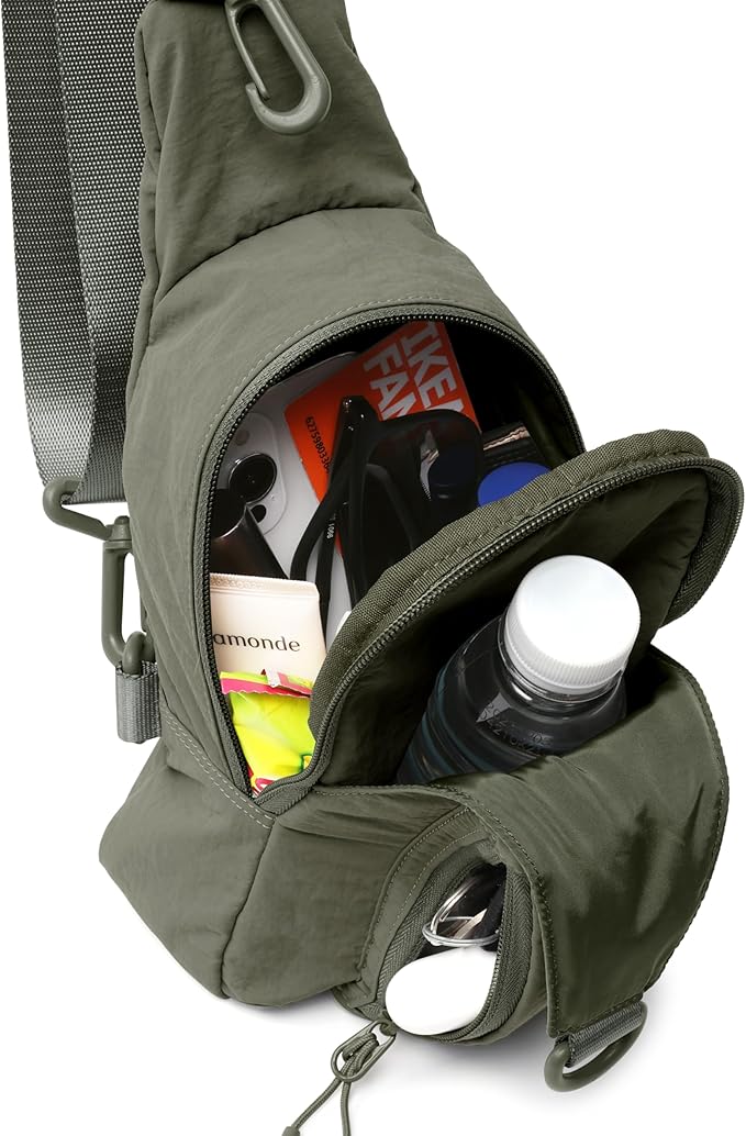 ODODOS Sling Bag with Adjustable Straps Crossbody Chest Bag Lightweight Backpack for Casual Traveling Hiking