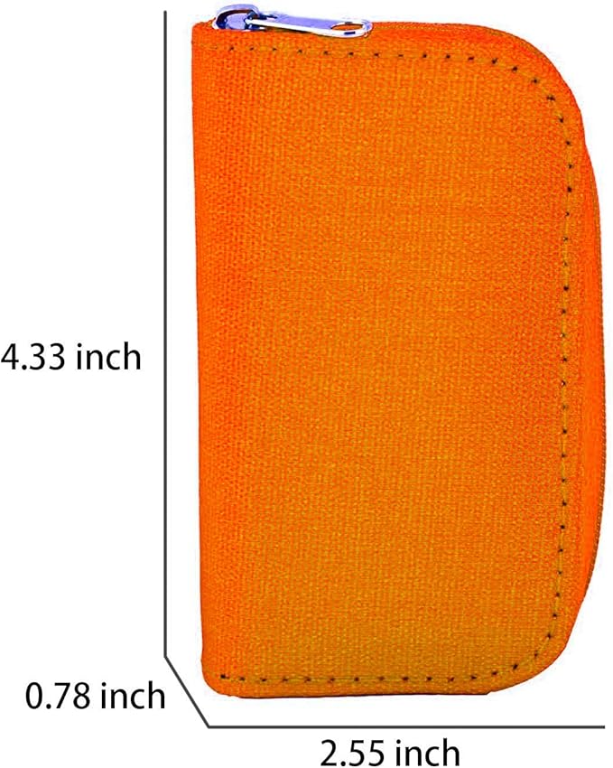 Memory Card Case - Carrying Case Suitable for Micro SD, Mini SD and 4X CF, Card Holder Bag Wallet for Media Storage Organization (Orange)