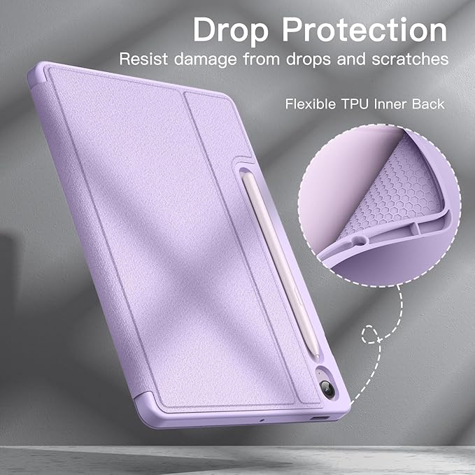 JETech Case for Samsung Galaxy Tab S10 Lite / S10 FE / S9 FE 10.9-Inch with S Pen Holder, Slim Folio Stand Protective Tablet Cover, Multi-Angle Viewing (Lavender)
