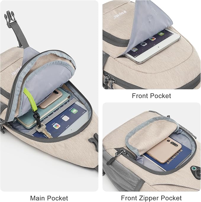 G4Free RFID Sling Bag Crossbody Backpack Small Chest Shoulder Bag Hiking Outdoor