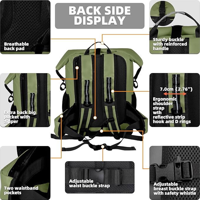 MORXPLOR Dry Bag Waterproof,5L/10L/20L/30L/40L/55L Roll Top Dry Bag Backpack with WaterProof Phone Case for Swim,Kayak