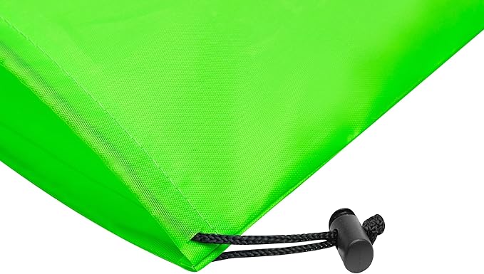 PALTERWEAR Drawstring Pouch with Toggle (6 x 8 Inch, 12 Pack, Green) Nylon Cinch and Ditty Bag for Travel, Office and Storage