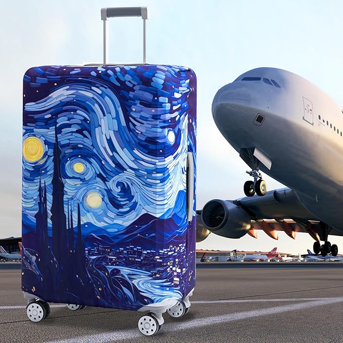 Travelkin Luggage Covers For Suitcase Tsa Approved,Suitcase Cover Protector Fit 18-32 Inch Luggage (Galaxy, S)