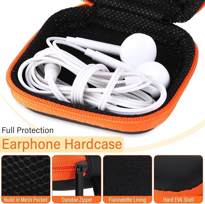 Paterr 30 Pack Square Earbud Case Multicolor Pouch Portable Earbud Storage Holder Small Headphone Carrying Case with Clip for Earpieces Memory Card Camera Chips Storage