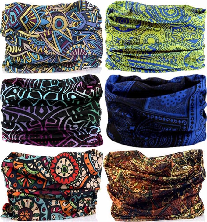 VANCROWN Headband Neck Gaiter Head Wrap Headwear Face Mask Magic Scarf Bandana for Men and Women