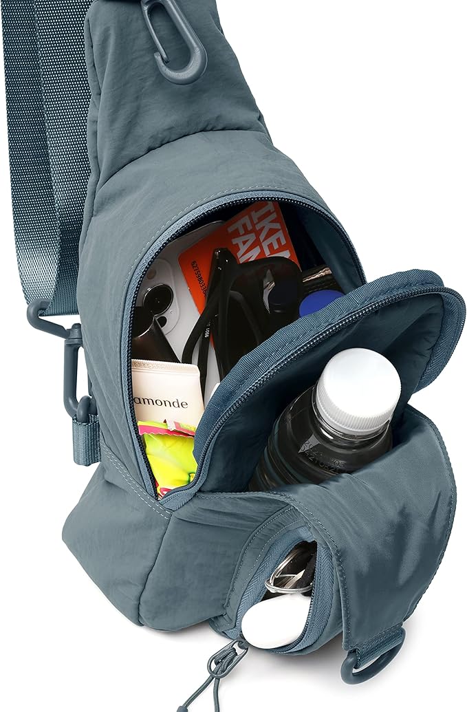 ODODOS Sling Bag with Adjustable Straps Crossbody Chest Bag Lightweight Backpack for Casual Traveling Hiking
