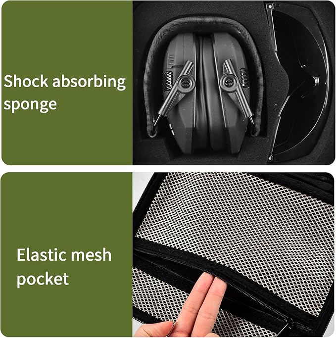 PAIYULE Case for Walker's Razor Slim Electronic Earmuffs/for Howard Leight Shooting Hunting Hearing Ear Protection