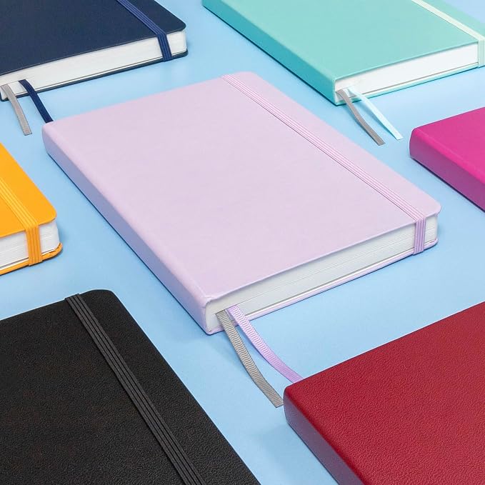 PAPERAGE Lined Journal Notebook, Hardcover Journal for Women & Men, 252 Pages, (5.6 in x 8 in), College Ruled Journaling Notebook for Work, School Supplies & Note Taking, (Yellow)