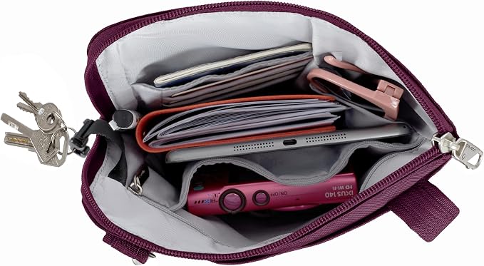 Travelon Anti-theft Classic Slim Double Zip Crossbody