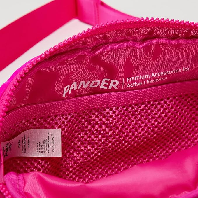 Pander Belt Bag Large 2L, Nylon Fanny Pack Purse for Women and Men with Adjustable Strap