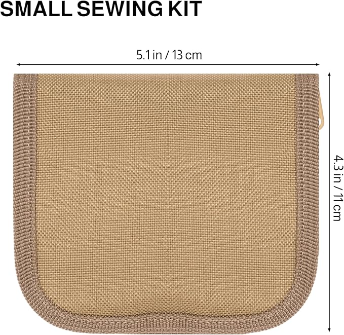 Military Sewing Kit, Army Survival Sewing Kit with Buttons for Men, Women, Small Repair Sewing Tools with Zipper in Nylon Case for Adults Basic for Home, Outdoor, Tactical EDC Sew Kit (Coyote, 2 Pack)