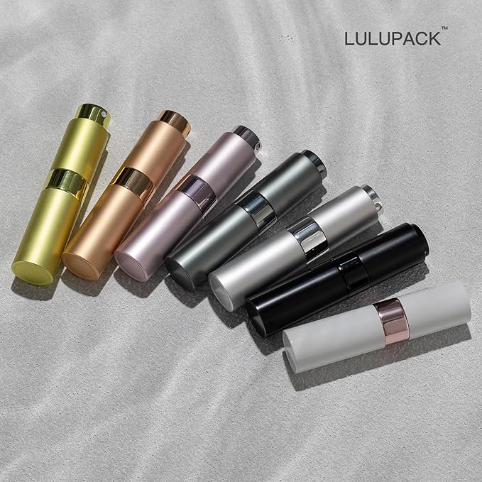 Lulupack Travel Perfume Bottle Refillable - Cologne Spray Atomizer Mini - Small Travel Size Empty Sprayer for Refill Sample Container - Portable Fragrance Decant Dispenser for Women Men 8ml 6PCS Pink