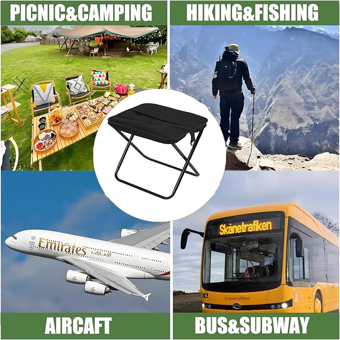 Small Portable Foldable Travel Pedal,Camping Stool Portable,13 in Ultra Light Mini Foot Rest,Compact Design for Enhanced Comfort,Not Suitable for Buyers with Heavier Body Weight.(12.6 in)