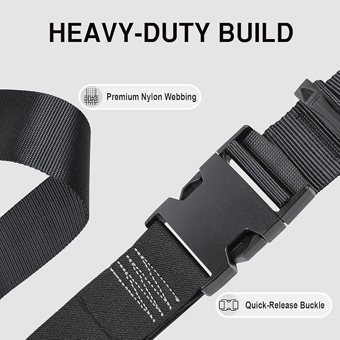 Luggage Straps, Stretchable Luggage Connector Straps for Suitcases, Secure Quick Release Buckle Add A Bag Adjustable Attachment Accessories Belts (Black, 2" W)