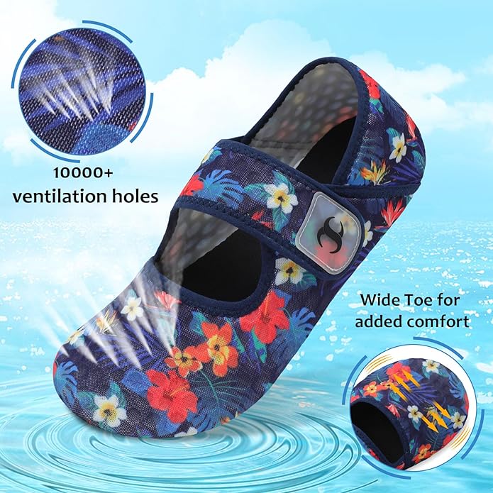 Water Shoes for Women Men Barefoot Beach Swim Aqua Socks Summer Wide Slides Sandals Quick Dry Pool River Sea Sock Shoes