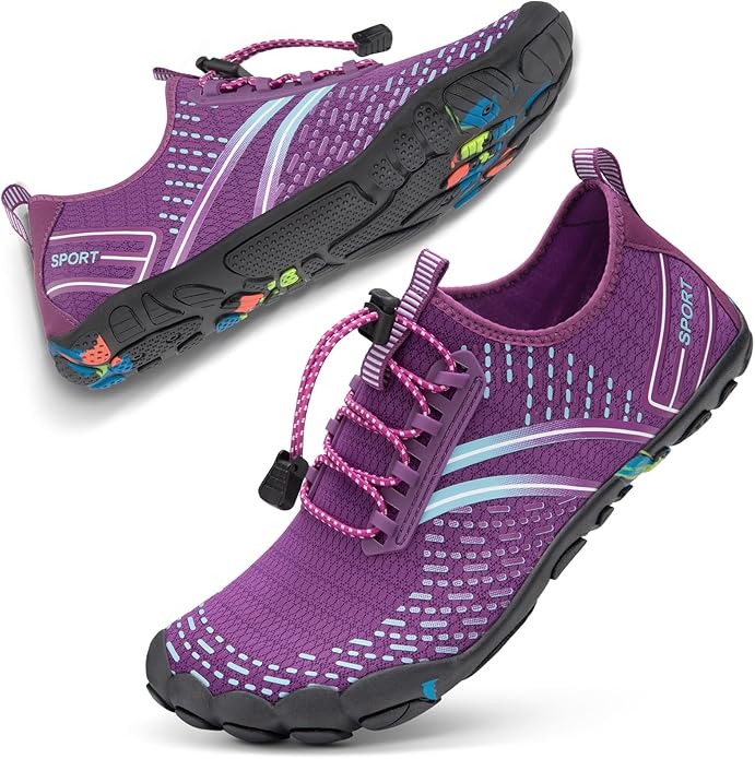 ATHMILE Hiking Barefoot Water Shoes for Women Men Beach Swim Aqua Pool River Quick Dry Athletic Wide Toe Outdoor Sport Kayaking Boating Rock Climbing Yoga Lake