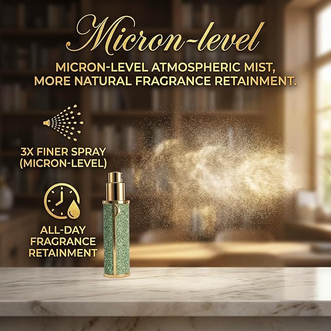 Glitter Travel Perfume Bottle Refillable With Case, Luxury Zinc Alloy Mini Perfume Atomizer for Women, Leak-Proof Purse Spray Bottle for Fragrance,Lovely Gift Set, TSA Approved 5ML 3 Pcs