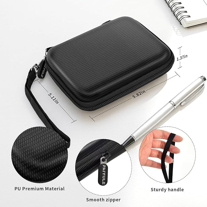 PAIYULE Case Compatible with SanDisk Extreme new and Old Model/Extreme PRO Portable SSD 500GB 1TB 2TB 4TB 8TB, Hard Travel Storage Case Holds 2 SSDs, 12 SD Card Slots, Cable Organizer, Black