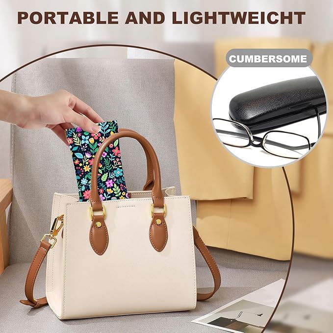 Anikathy 2Pcs Sunglass Eyeglass Glasses Case Soft PU Leather with Cleaning Cloth Cute Glasses Pouch Bag for Men Women Girs