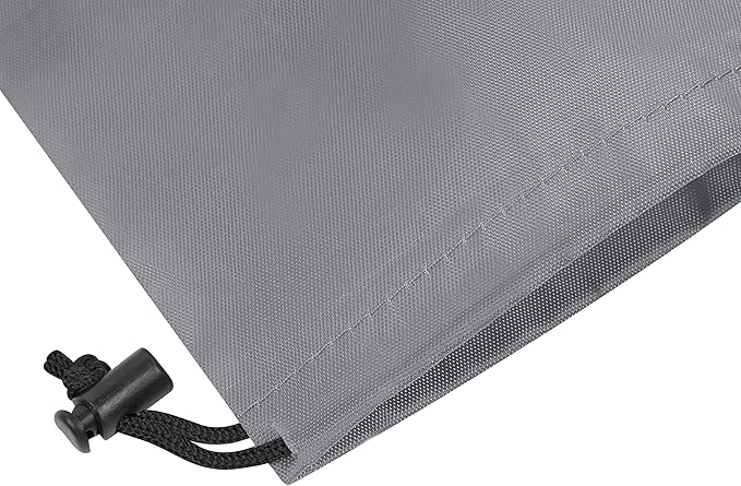 PALTERWEAR Drawstring Pouch (7 x 9 Inch, 12 Pack, Grey) Nylon Cinch Bag with Toggle for Travel, Gym and Storage
