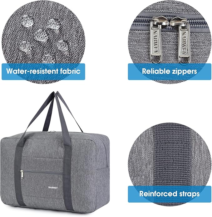 For Spirit Airlines Personal Item Bag Foldable Travel Duffel Bag Tote Carry on Luggage Duffle Overnight for Women and Men